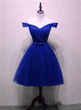 Picture of Cute Royal Blue Tulle Simple Party Dresses , Lovely Formal Dresses, Blue Homecoming Dress